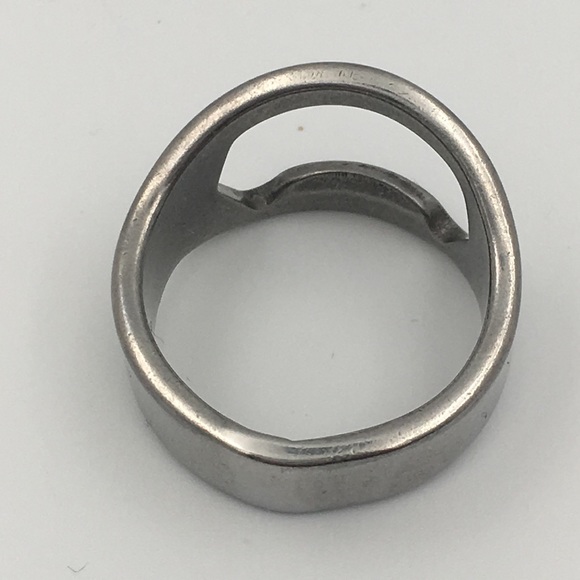 Men’s Titanium Steel Bottle Opener Ring Size 11 - Picture 2 of 4